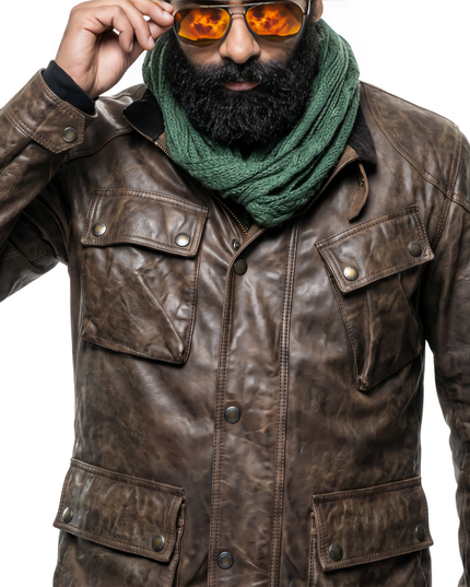 Get The American Gods Season 2 Jinn Brown Leather Jacket 