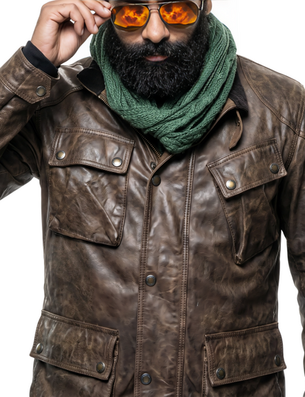 Get The American Gods Season 2 Jinn Brown Leather Jacket 