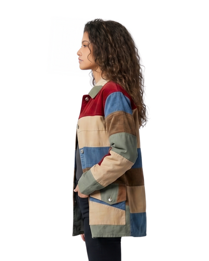 Get The Euphoria S03 Zendaya Patchwork Jacket