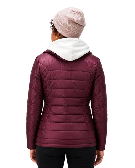Person wearing maroon jacket 