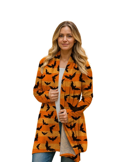 Halloween Bat Print Blazer