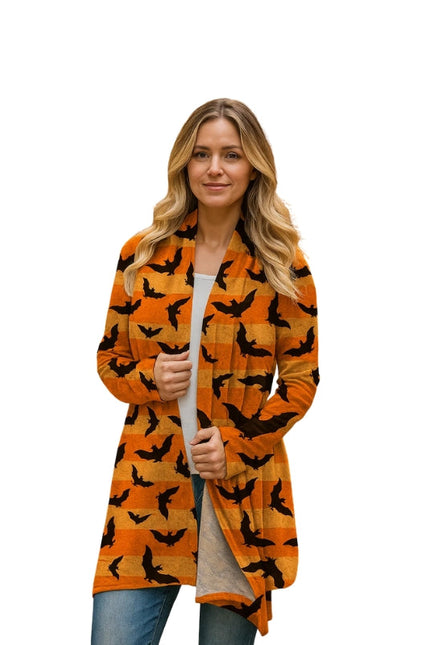 Halloween Bat Print Blazer