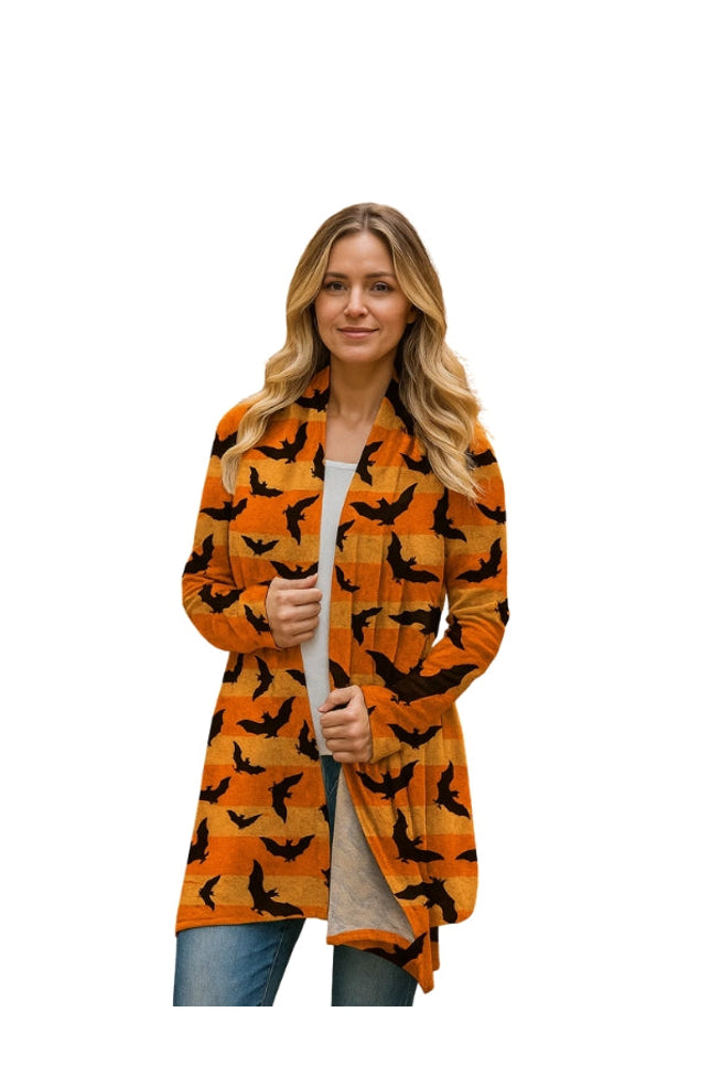Halloween Bat Print Blazer