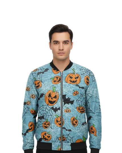 Halloween Pumpkins Blue Jacket