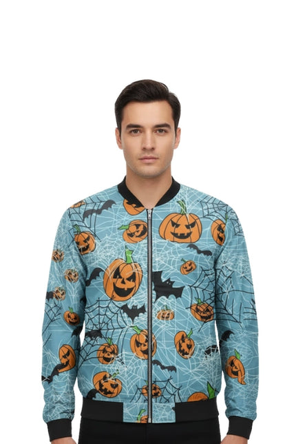 Halloween Pumpkins Blue Jacket