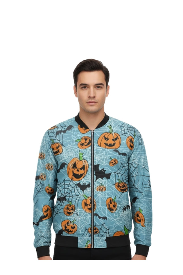 Halloween Pumpkins Blue Jacket