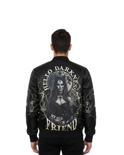 Halloween Witch Black Bomber Jacket