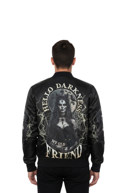 Halloween Witch Black Bomber Jacket