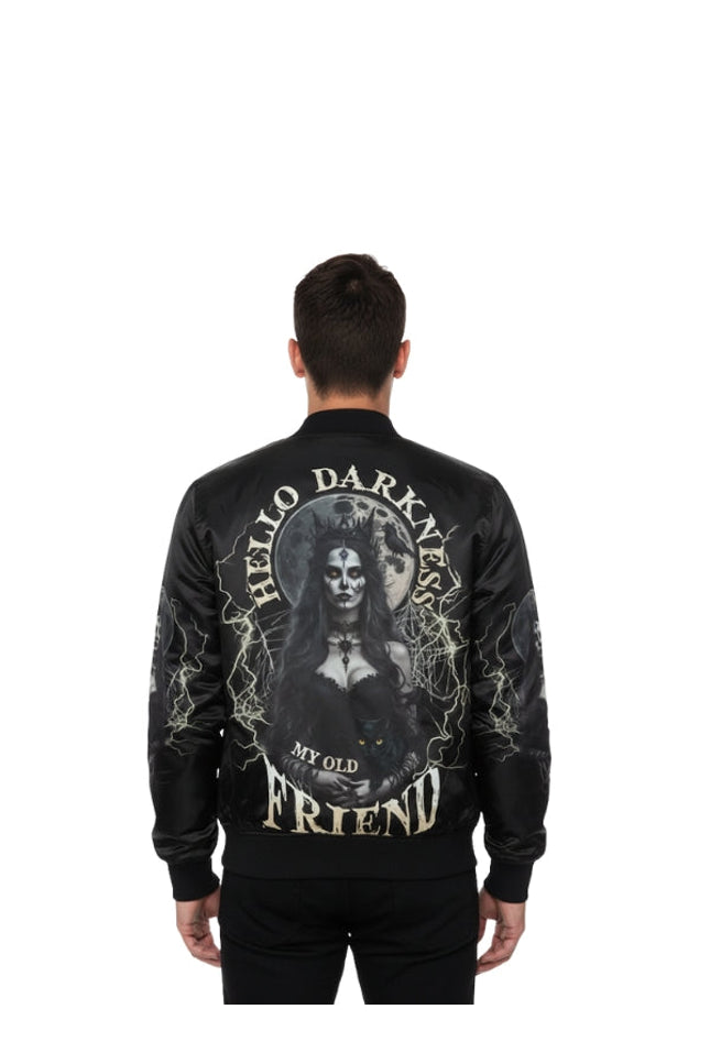 Halloween Witch Black Bomber Jacket