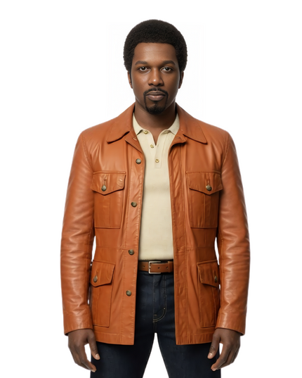 Harold McBrayer The Many Saints of Newark Brown Leather Jacket