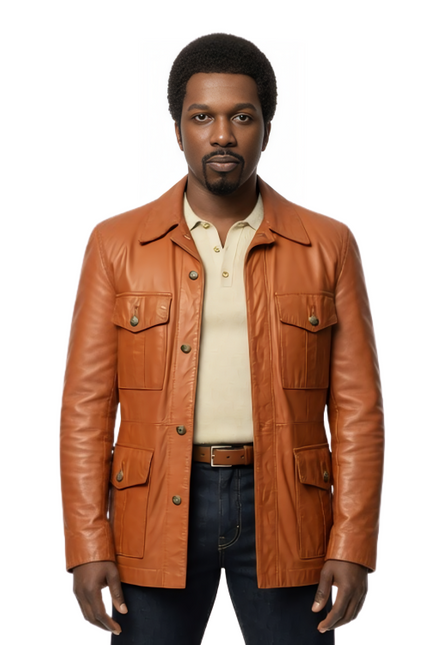 Harold McBrayer The Many Saints of Newark Brown Leather Jacket