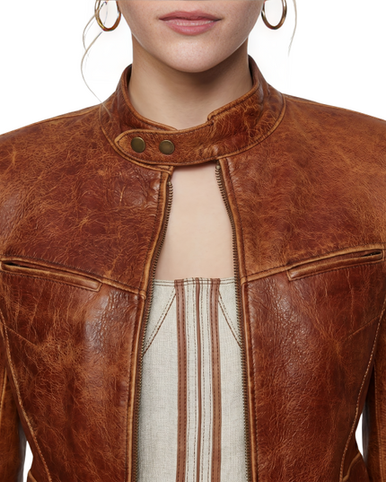Jayden Bartels Daredevil Born Again Cropped Leather Jacket Buy Now