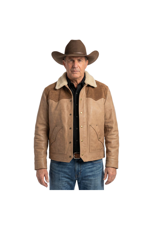 John Dutton Shearling Leather Jacket