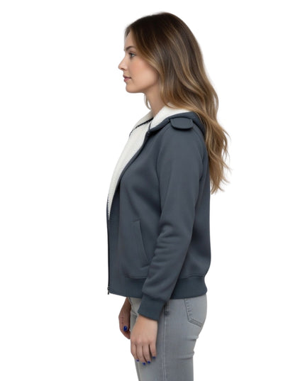 Kaitlin Olson High Potential Tv Series Morgan Grey Shearling Hooded Jacket
