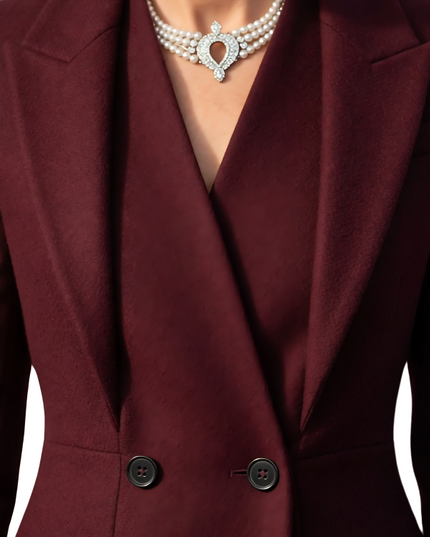  Kate Middleton Burgundy Long Wool Coat Buy 