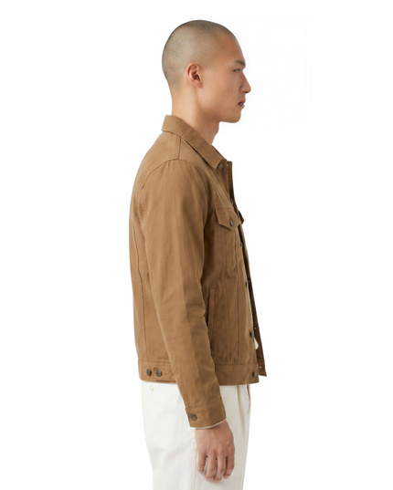 Khaki Cotton Button-Up Jacket Sale