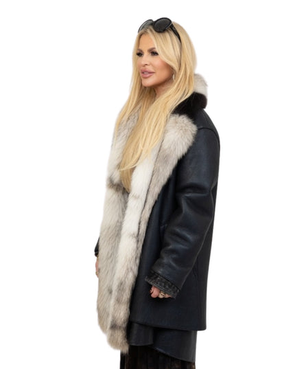 LA Airport Jessica Simpson Black Coat