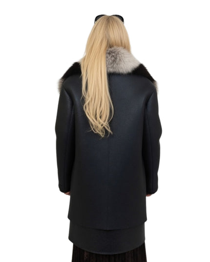 LA Airport Jessica Simpson Black Winter Coat