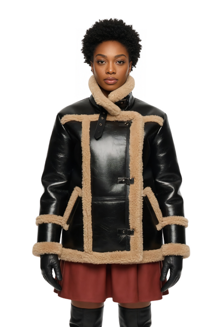 Lena Waithe Master of None Shearling Leather Jacket