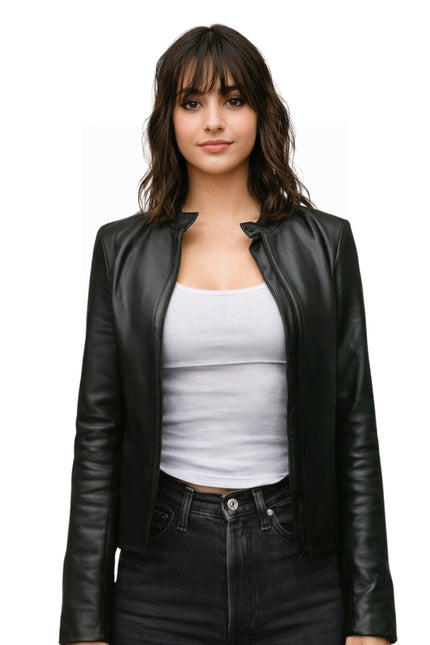 Melissa Barrera Abigail Black Leather Jacket