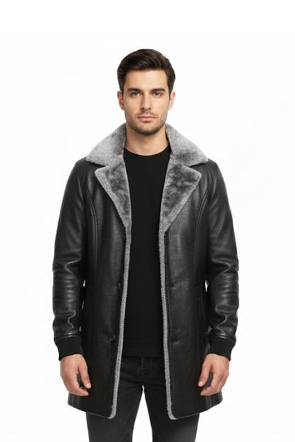 Men's Adventurer Long Thic Leather Coat