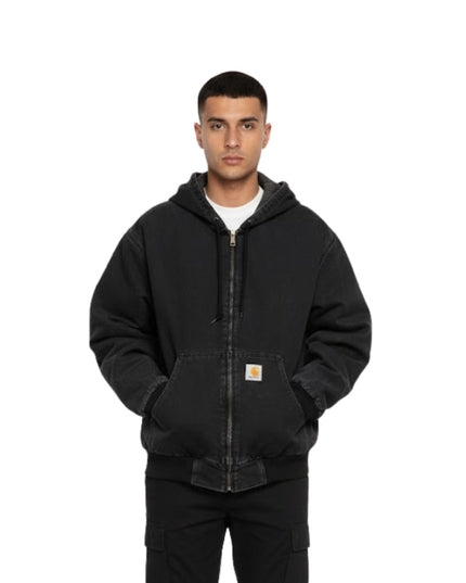 Men's Black Long Sleeves Real Cotton Jacket