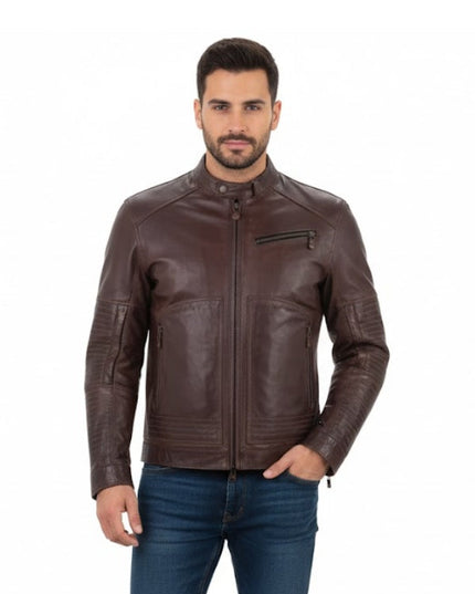 Men's Brown Motorcycle Jacket