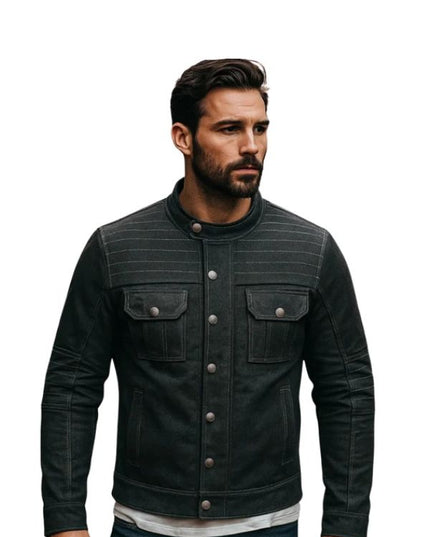 Men's Denim Motorcycle Jacket