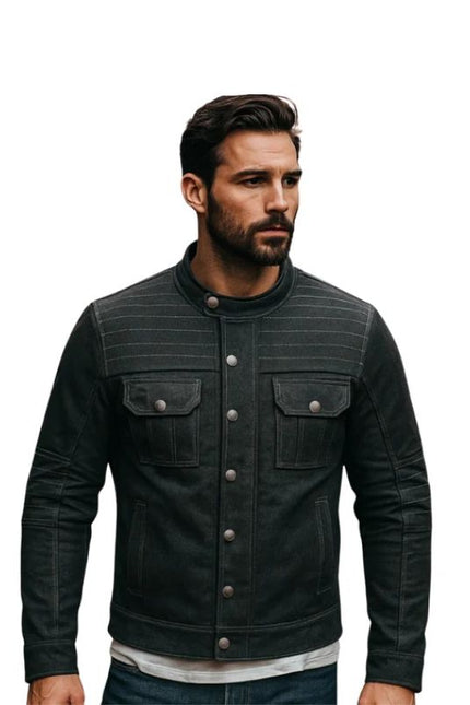 Men's Denim Motorcycle Jacket