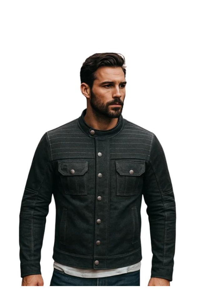 Men's Denim Motorcycle Jacket