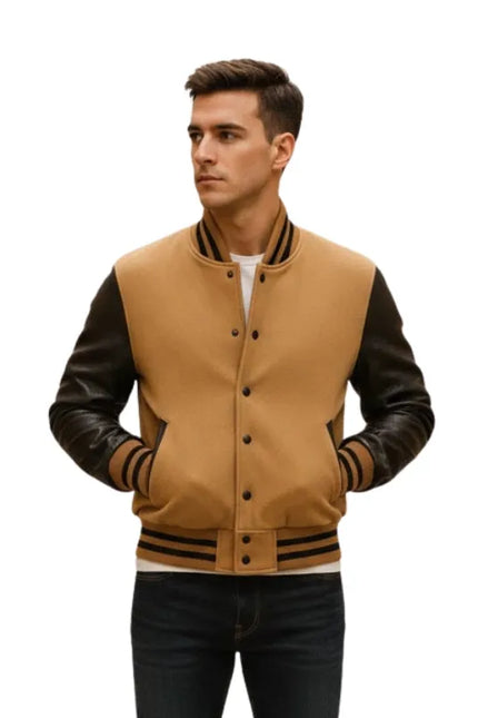 Men’s Golden Bear varsity bomber jacket classic style