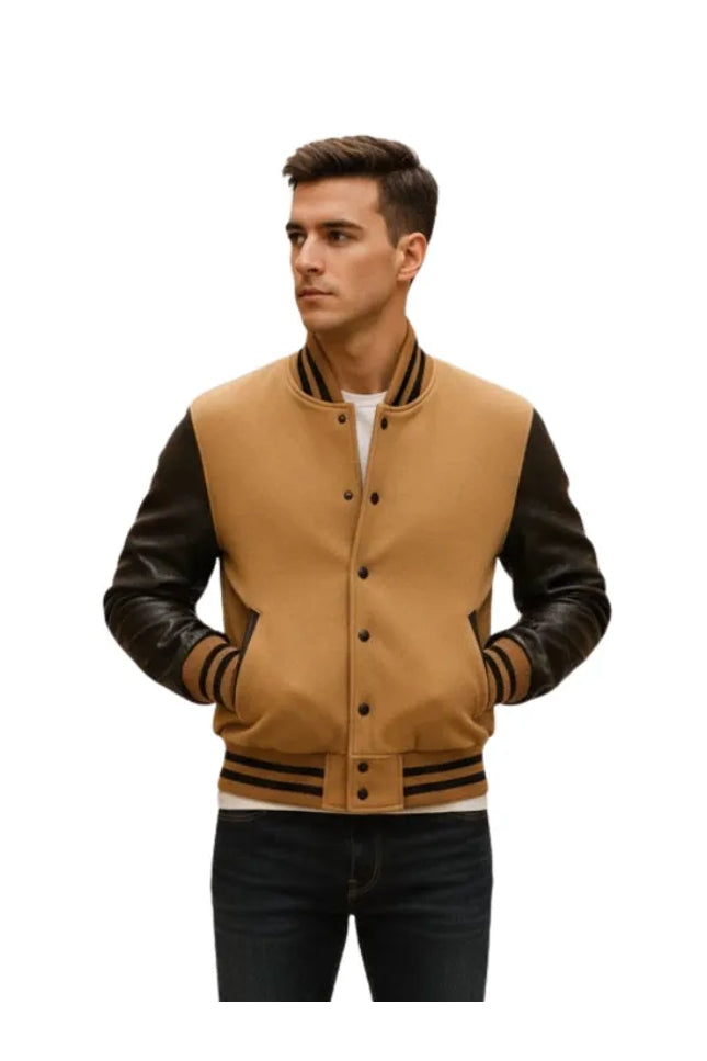 Men’s Golden Bear varsity bomber jacket classic style
