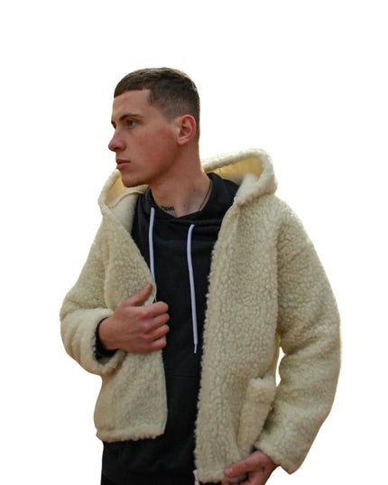 Men's Sheep’s Lambswool Merino White Jacket