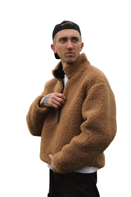 Men's Wool Sweater Lining Handmade Teddy Jacket