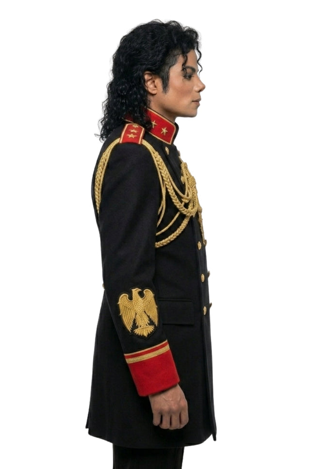 Michael Jackson Gold Braided Military Jacket