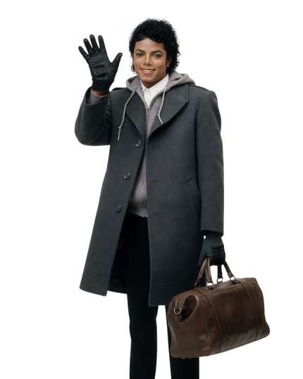 Michael Jackson Grey Wool Coat