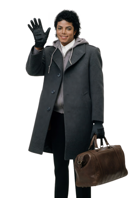 Michael Jackson Grey Wool Coat