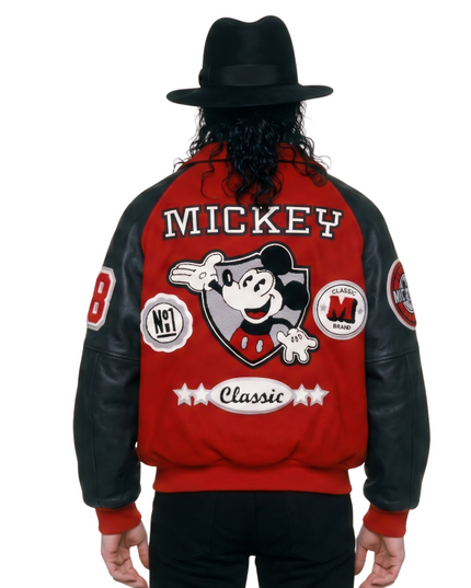  Michael Jackson Mickey Mouse Varsity Jacket Sale Live
