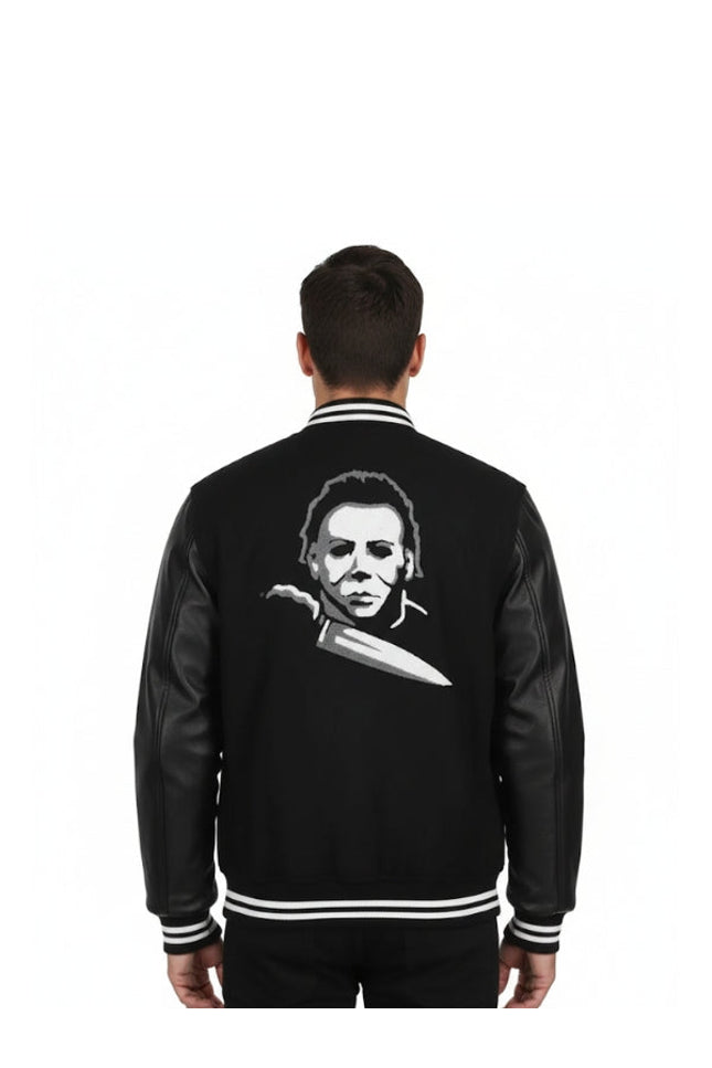 Michael Myers Black Varsity Jacket