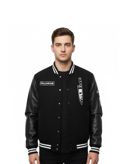 Michael Myers Horror Nights Black Varsity Jacket