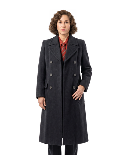 Minnie Driver Talking Mongoose Anne Black Coat