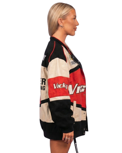 Molly Marsh Gran Turismo Red White and Black Jacket Shop Now