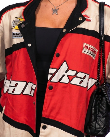 Molly Marsh Gran Turismo Red White and Black Jacket Shop Today