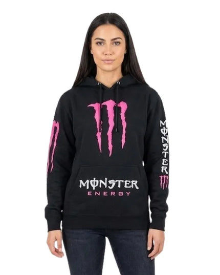 Monster Energy black and pink pullover hoodie