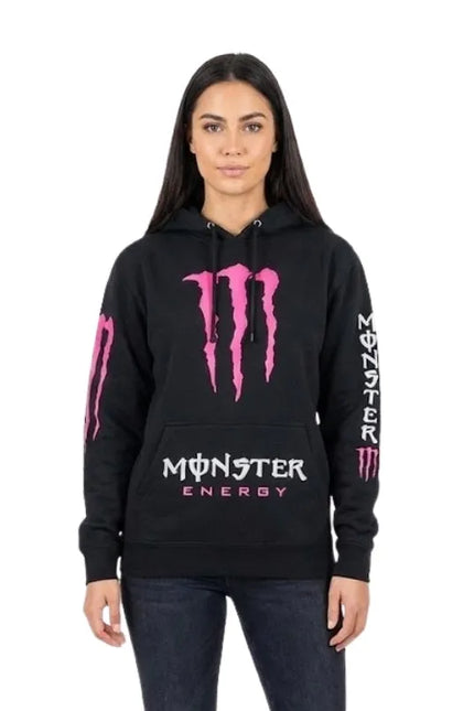 Monster Energy black and pink pullover hoodie