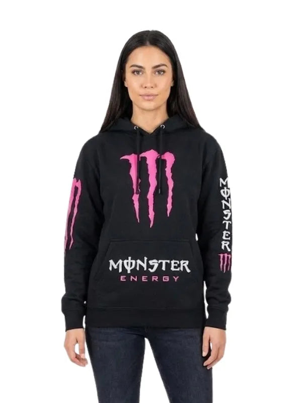 Monster Energy black and pink pullover hoodie