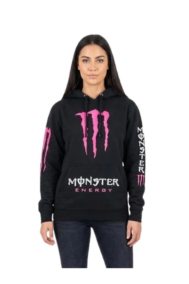 Monster Energy black and pink pullover hoodie