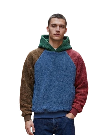 Multicolor Sherpa Pullover Hoodie