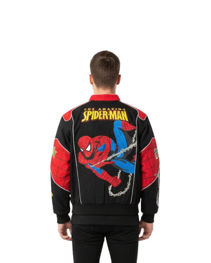 NWT Vintage JH Design Spider-Man Racing Cotton Jacket