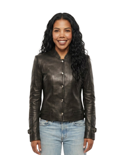 NYC Emma Grede Black Leather Jacket